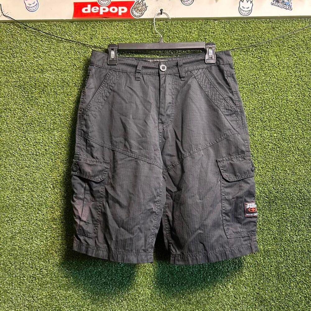 No-fear Men's Black and Grey Shorts
